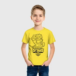Футболка хлопковая детская Brawl Stars SANDY раскраска, цвет: желтый — фото 2