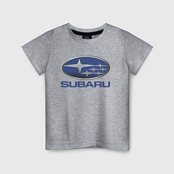 Футболка хлопковая детская SUBARU, цвет: меланж