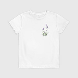 Футболка хлопковая детская Lavanda, цвет: белый