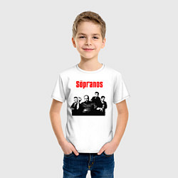 Футболка хлопковая детская Сопрано постер, цвет: белый — фото 2