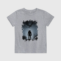 Футболка хлопковая детская ВЕДЬМАК, цвет: меланж