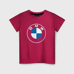 Футболка хлопковая детская BMW LOGO 2020, цвет: маджента