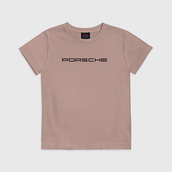 Футболка хлопковая детская PORSCHE, цвет: пыльно-розовый