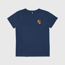Футболка хлопковая детская PORSCHE, цвет: тёмно-синий