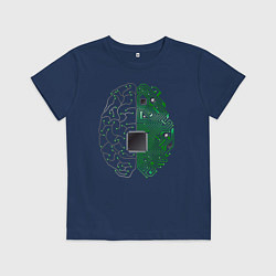 Футболка хлопковая детская Программист, цвет: тёмно-синий