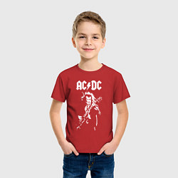 Футболка хлопковая детская ACDC, цвет: красный — фото 2