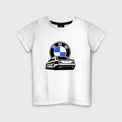 Футболка хлопковая детская BMW JDM, цвет: белый