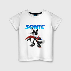 Футболка хлопковая детская SONIC, цвет: белый