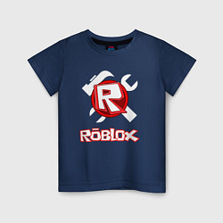Футболка хлопковая детская ROBLOX, цвет: тёмно-синий