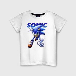 Футболка хлопковая детская SONIC, цвет: белый