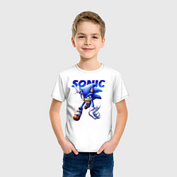 Футболка хлопковая детская SONIC, цвет: белый — фото 2
