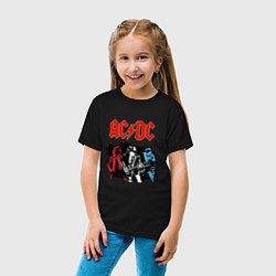 Футболка хлопковая детская ACDC, цвет: черный — фото 2