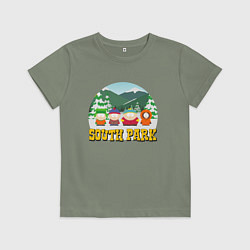 Футболка хлопковая детская ЮЖНЫЙ ПАРК, цвет: авокадо