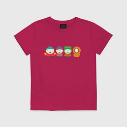 Футболка хлопковая детская SOUTH PARK, цвет: маджента