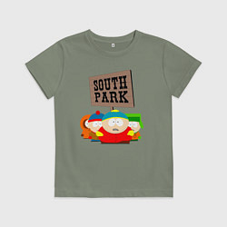 Футболка хлопковая детская ЮЖНЫЙ ПАРК, цвет: авокадо