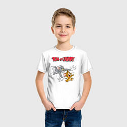 Футболка хлопковая детская Tom & Jerry цвета белый — фото 2