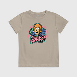 Футболка хлопковая детская Zoinks !, цвет: миндальный