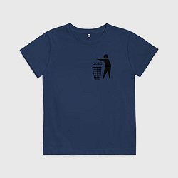 Футболка хлопковая детская Trash 2020, цвет: тёмно-синий