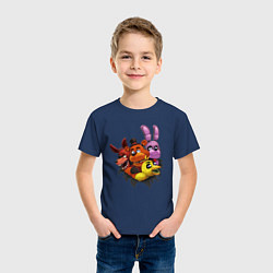 Футболка хлопковая детская Five Nights At Freddys, цвет: тёмно-синий — фото 2