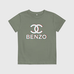 Футболка хлопковая детская BBT BENZO GANG, цвет: авокадо