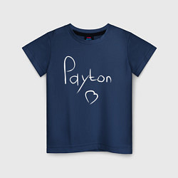 Футболка хлопковая детская PAYTON LOVE, цвет: тёмно-синий