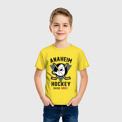 Футболка хлопковая детская ANAHEIM DUCKS, цвет: желтый — фото 2