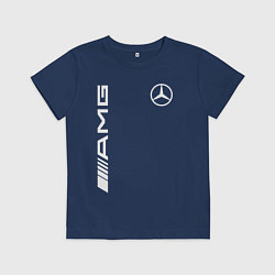 Футболка хлопковая детская MERCEDES-BENZ AMG, цвет: тёмно-синий