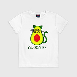 Футболка хлопковая детская Avokado, цвет: белый