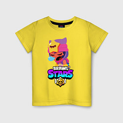 Футболка хлопковая детская BRAWL STARS SANDY, цвет: желтый