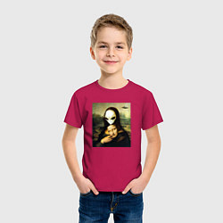 Футболка хлопковая детская Mona Lisa, цвет: маджента — фото 2