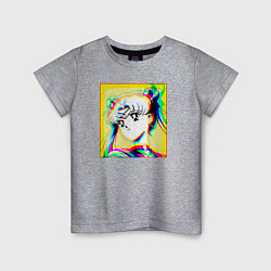 Футболка хлопковая детская Сейлор Мун Усаги Цукино Sailor, цвет: меланж