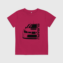 Футболка хлопковая детская SUBARU Z, цвет: маджента