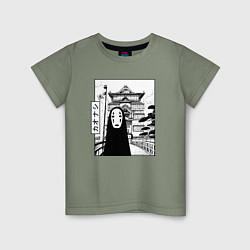 Футболка хлопковая детская No-Face Spirited Away Ghibli, цвет: авокадо