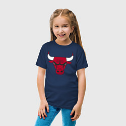 Футболка хлопковая детская Chicago Bulls, цвет: тёмно-синий — фото 2