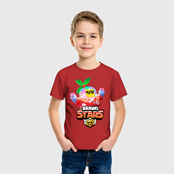 Футболка хлопковая детская BRAWL STARS TROPICAL SPROUT, цвет: красный — фото 2
