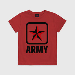 Футболка хлопковая детская Army Star, цвет: красный