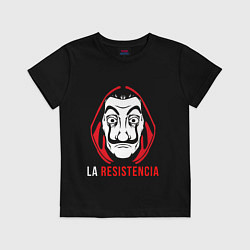 Футболка хлопковая детская La Resistenicia, цвет: черный