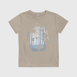 Футболка хлопковая детская The Last Of Us PART 2, цвет: миндальный