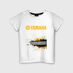 Футболка хлопковая детская YAMAHA Z, цвет: белый