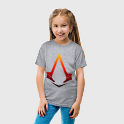Футболка хлопковая детская Assassins Creed, цвет: меланж — фото 2