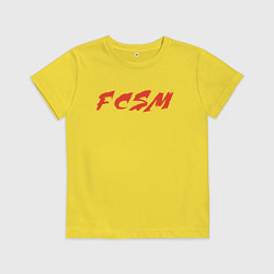 Футболка хлопковая детская FCSM, цвет: желтый