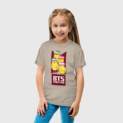 Футболка хлопковая детская BTS Чики, цвет: миндальный — фото 2