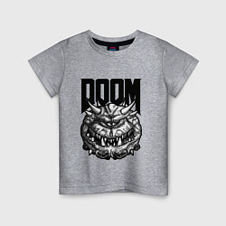 Футболка хлопковая детская КАКОДЕМОН DOOM Z, цвет: меланж