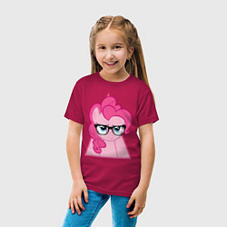 Футболка хлопковая детская Pinky Pie hipster, цвет: маджента — фото 2