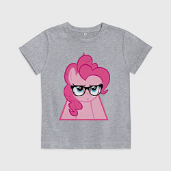 Футболка хлопковая детская Pinky Pie hipster, цвет: меланж