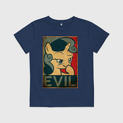 Футболка хлопковая детская Trixie Evil, цвет: тёмно-синий