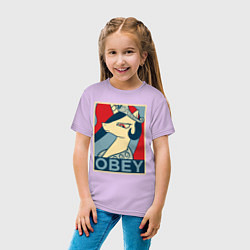 Футболка хлопковая детская Trixie OBEY, цвет: лаванда — фото 2