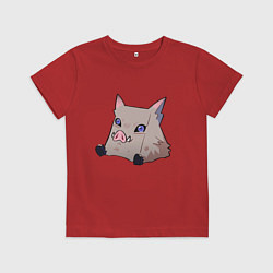 Футболка хлопковая детская Иноске Хашибира, цвет: красный
