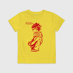 Футболка хлопковая детская JoJo Bizarre Adventure, цвет: желтый