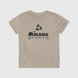 Футболка хлопковая детская MIKASA SPORTS, цвет: миндальный